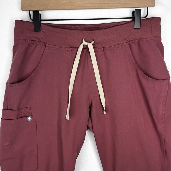 FIGS Kade Cargo Pants Figs Mauve Drawstring Women Sz M Petite Medical Cargo - Picture 6 of 13